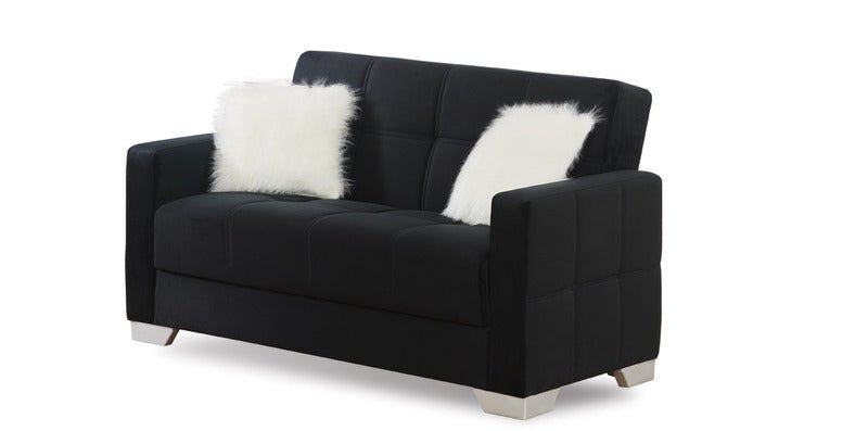 Ontario 2 Seater Sofa Bed Velvet Fabric - Sofa & Living