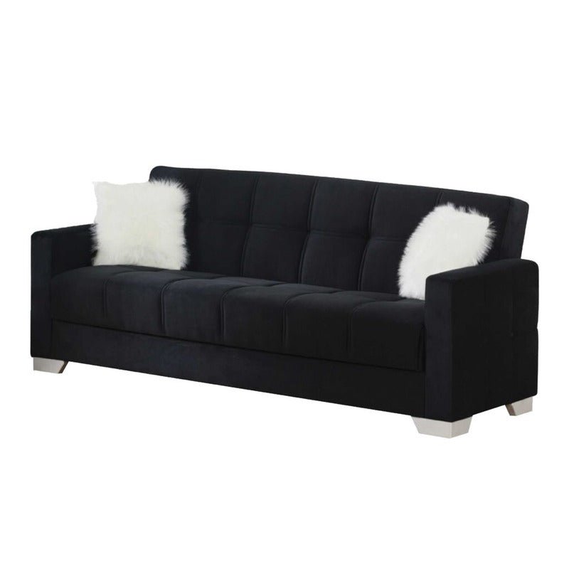 Ontario 3 Seater Sofa Bed Velvet Fabric - Sofa & Living