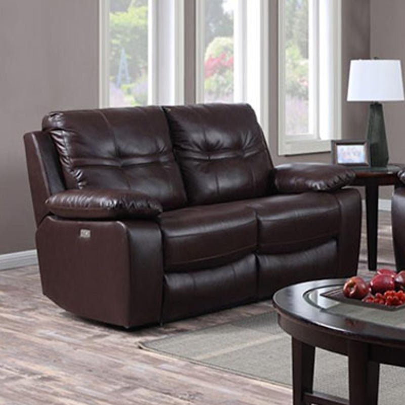 Rockport Power Recliner Leather 1 Seater Chocolate Colour - Sofa & Living