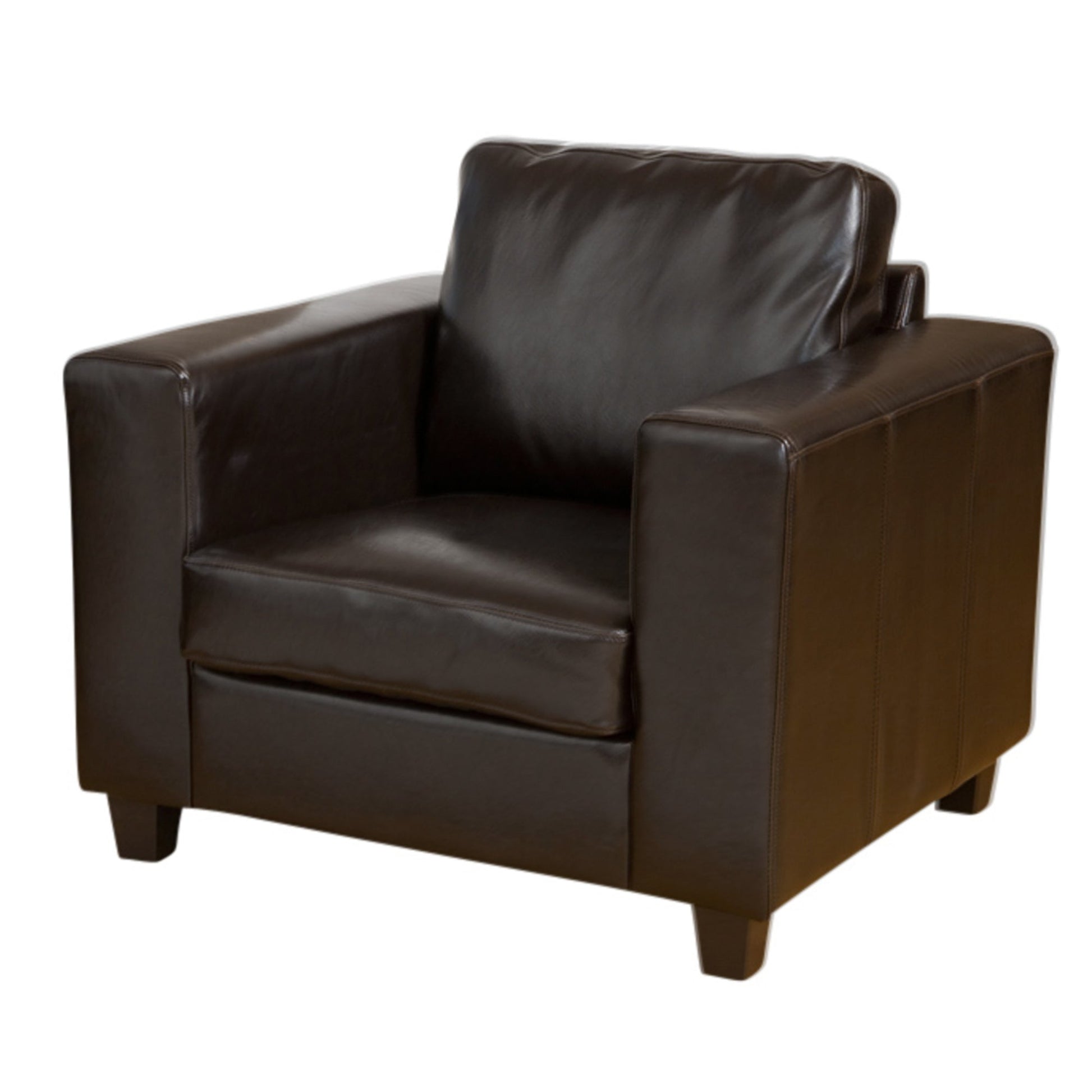 Woodlock 1 Seater Leather Sofa/Armchair - Sofa & Living