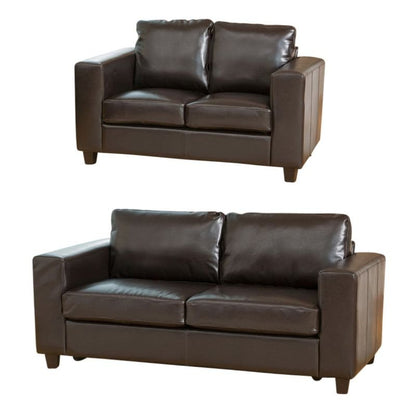 Woodlock Leather 3+2 Seater Set Suite - Sofa & Living